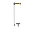 Montour Line Stanchion Belt Barrier Removable Base Pol.Steel Post 9ft.Open...Belt MX630R-PS-BEWARYB-90